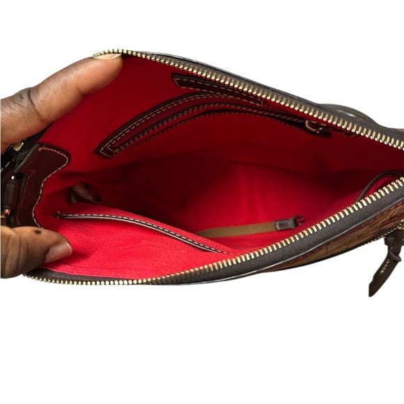 Dooney & Bourke Red Croc-Embossed Crossbody Bag - Picture 3 of 8